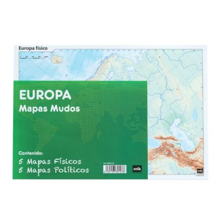 PACK 10 MAPAS MUDOS DE EUROPA POLITICA