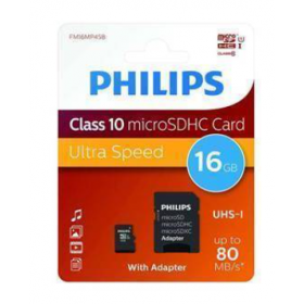 TARJETA MICRO SD 16 GB CON ADAPTADOR PHILIPS