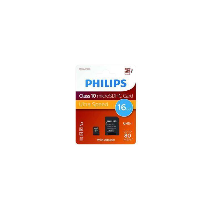 TARJETA MICRO SD 16 GB CON ADAPTADOR PHILIPS
