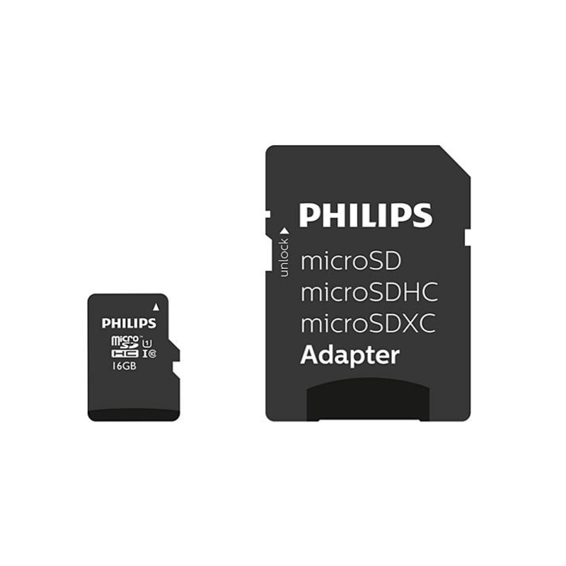 TARJETA MICRO SD 16 GB CON ADAPTADOR PHILIPS