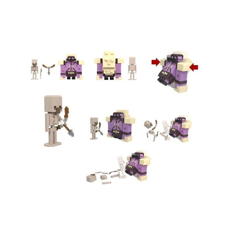 MINECRAFT PACK 2 FIGURAS 8 CM SURTIDO