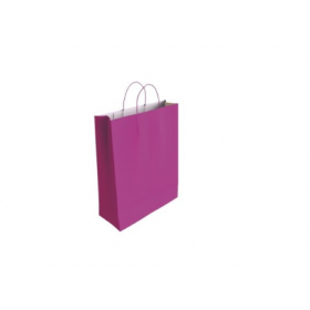 BOLSA PAPEL CELULOSA FUCSIA L 32X14X40 C