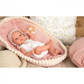 Elegance 38cm Arias Rosa C/Capazo C/Peso