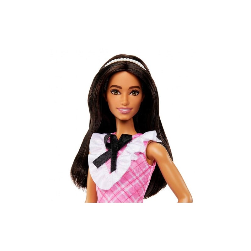 BARBIE FASHIONISTA VESTIDO TARTAN ROSA 