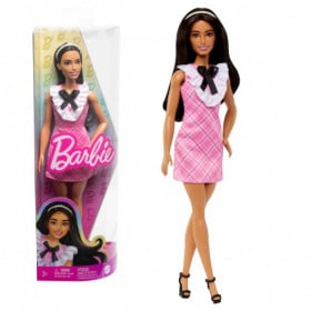 Barbie Fashionista Vestido Tartán Rosa 2
