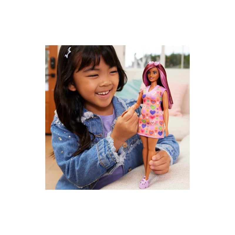 BARBIE FASHIONISTA VESTIDO DE CORAZONES 