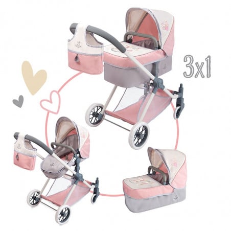 COCHE DE MUÑECAS 3X1 XL FUNNY