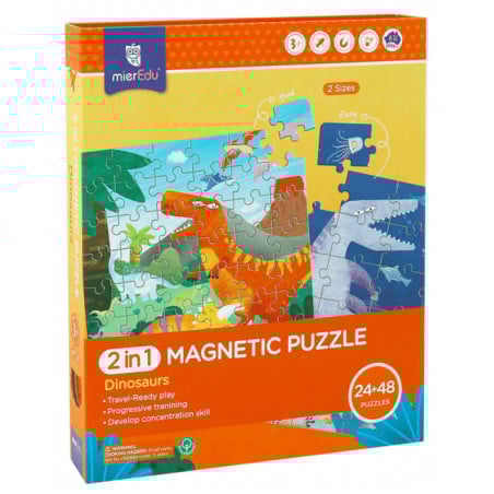 PUZZLE MAGNETICO 2 EN 1 DINOSAURIOS