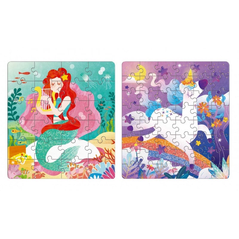 PUZLE MAGNETICO 2 EN 1 UNICORNIO Y SIRENA