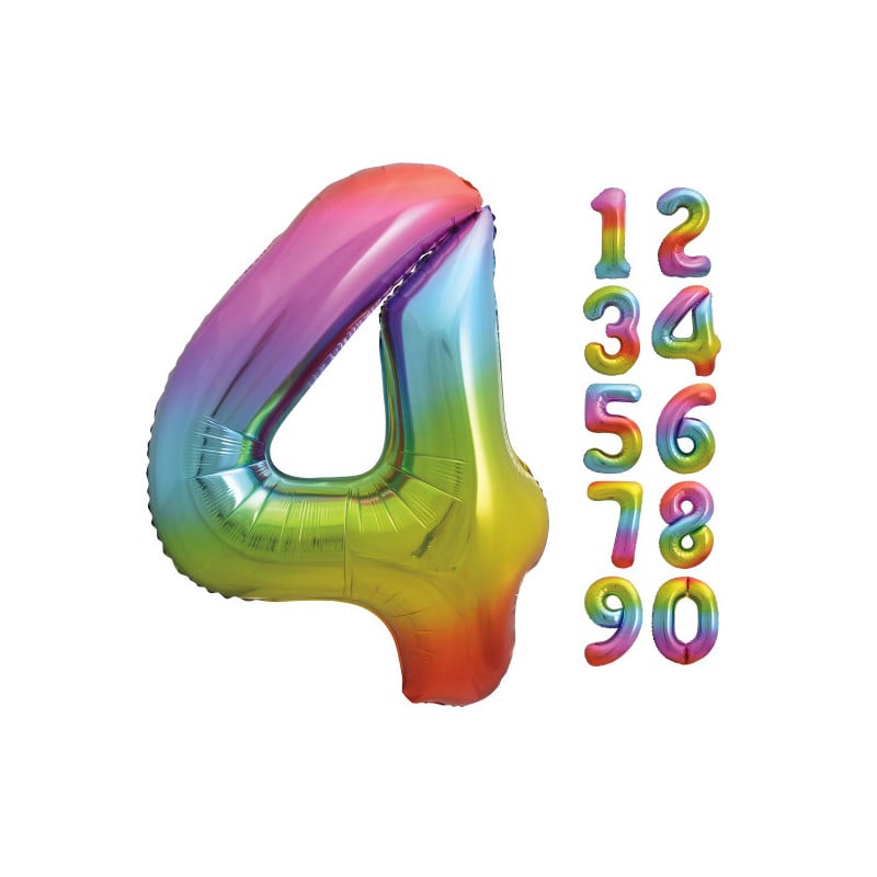 GLOBO ARCOIRIS FORMA NUMERO 4