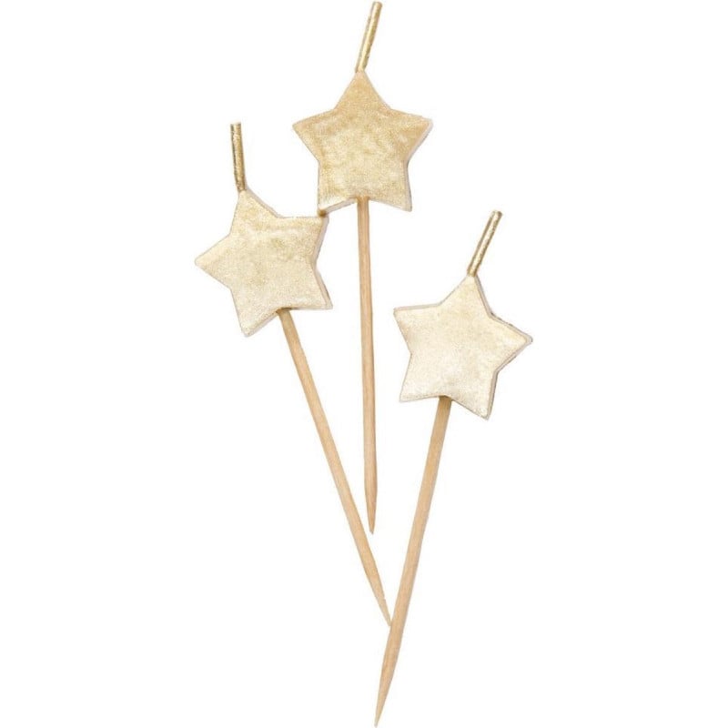 VELAS ESTRELLA DORADA HAPPY BIRTHDAY