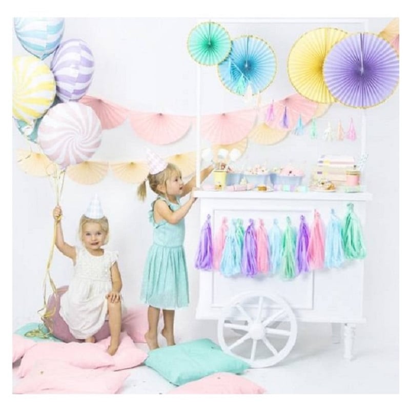 GUIRNALDAS DE BORLAS, MEZCLA PASTELES