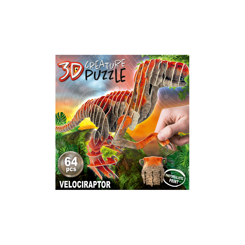 VELOCIRRAPTOR 3D CREATURE PUZZLE