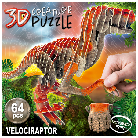 VELOCIRRAPTOR 3D CREATURE PUZZLE