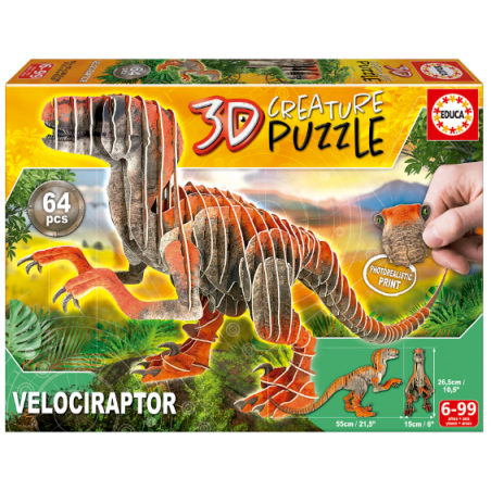 VELOCIRRAPTOR 3D CREATURE PUZZLE