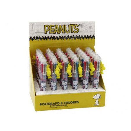 SNOOPY BOLIGRAFO 8 COLORES CON FIGURA 3D
