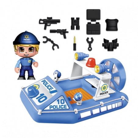 PYNYPON ACTION. LANCHA DE POLICIA CON 1 FIGURA