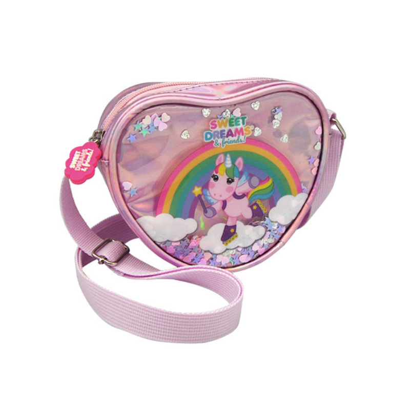 BOLSO PVC PLATEADO ROSA UNICORNIO SWEET DREAMS