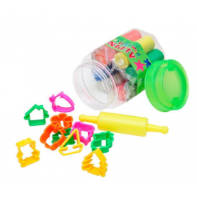 KIT PLASTILINA ALPINO 8 COLORES+10 MOLDES+ RODILLO ALPINO 2