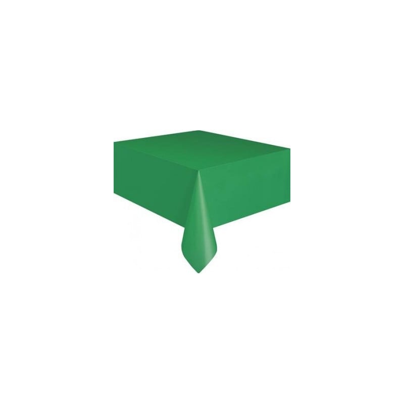 MANTEL PLASTICO LISO VERDE ESMERALDA