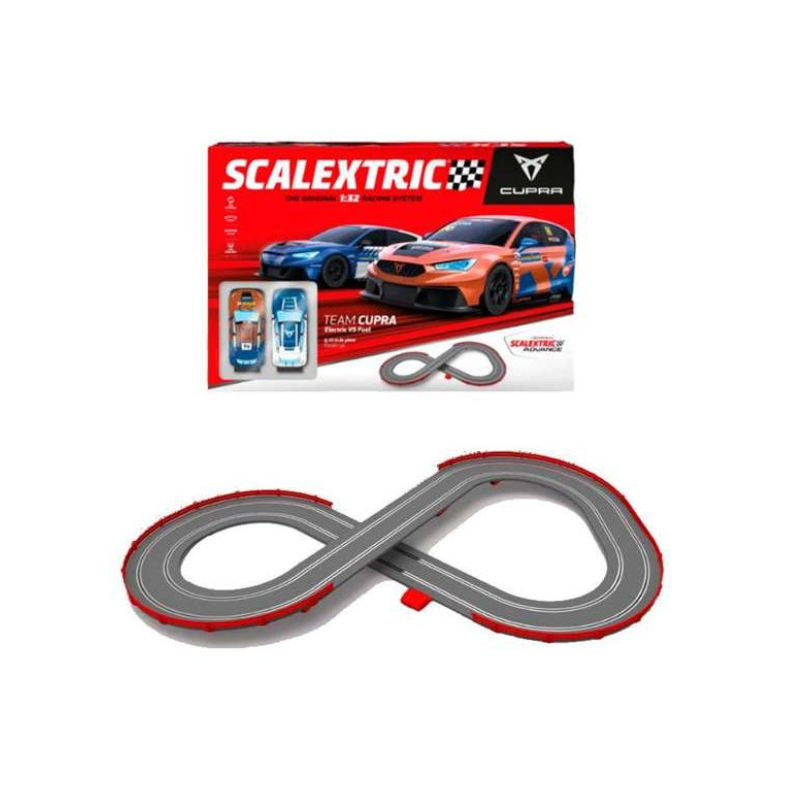 PISTA SCALEXTRIC TEAM CUPRA ELECTRIC VS FUEL
