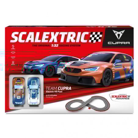 PISTA SCALEXTRIC TEAM CUPRA ELECTRIC VS FUEL