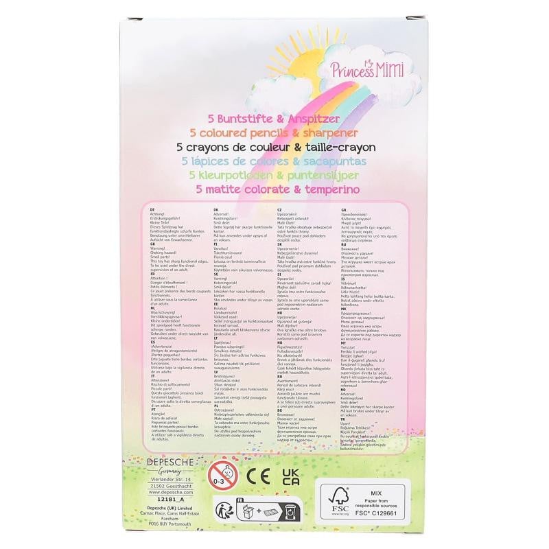 PRINCESS MIMI LAPICES DE COLORES CON SACAPUNTAS