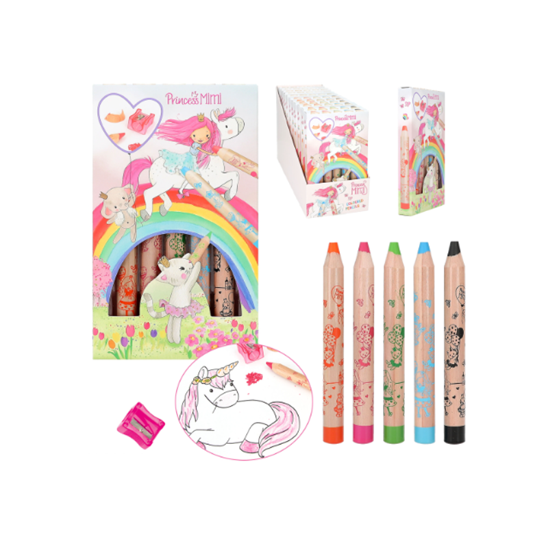 PRINCESS MIMI LAPICES DE COLORES CON SACAPUNTAS