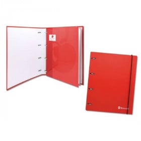 Carpeta Bismark Cartón A4 Con Recambio Rojo