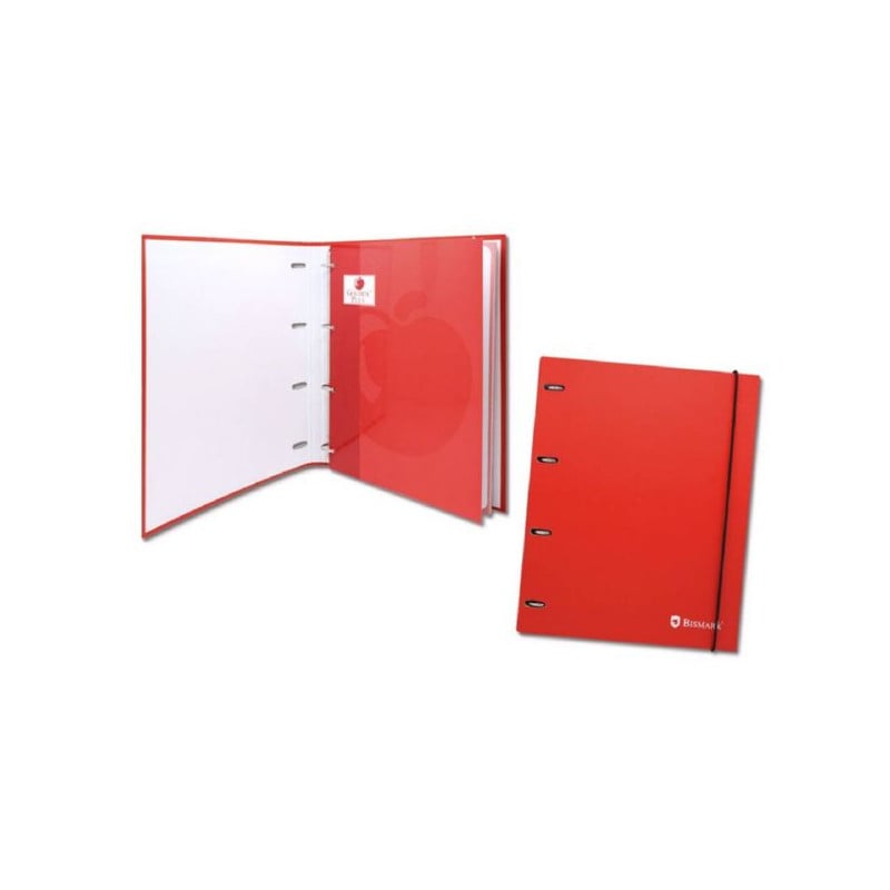 Carpeta Bismark Cartón A4 Con Recambio Rojo