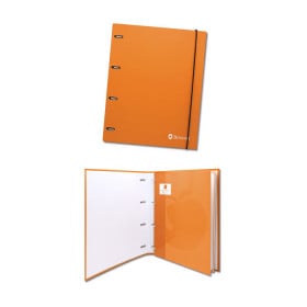 Carpeta Bismark Cartón A4 Con Recambio Naranja