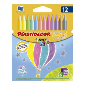 Ceras Plastidecor Pastel 12 Unidades