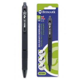 Bolígrafo Borrable Bismark Con Clip Negro