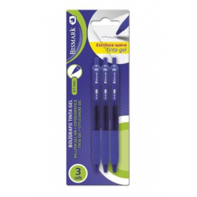 Bolígrafo Grip Large Gel 0,7 mm 3 Azules