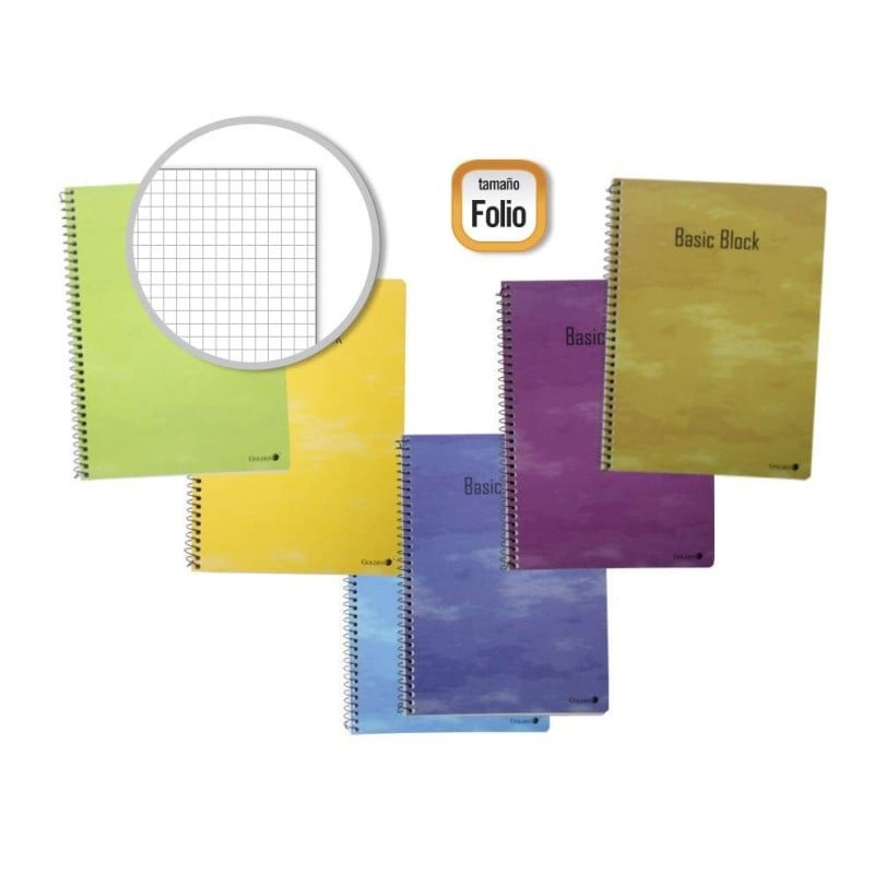 GOLDEN CUADERNO 80 HOJAS CUADRADO A4