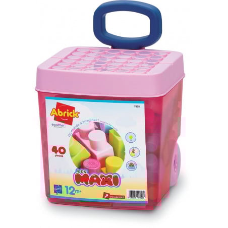 CARRITO 40 PIEZAS MAXI ABRICK ROSA