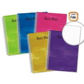 Golden Cuaderno T.N. 80 Hojas Horizontal Rayada Folio Surtido
