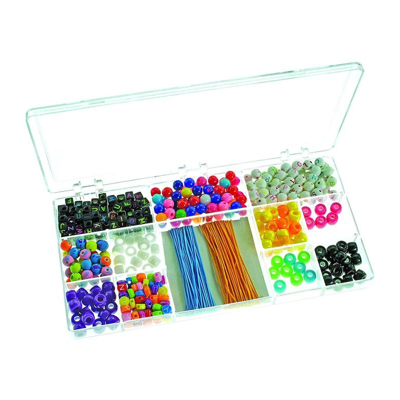 PERLAS ABC 500 PIEZAS FLUOR