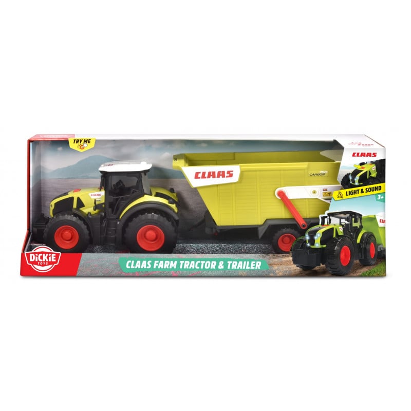 Claas Tractor Granja Con TRráiler 65 Cm