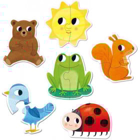 6 Puzzles Cartón 2 Piezas Goula 2