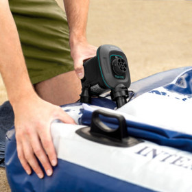 Almohada hinchable flocada ergonomica de camping 48x30cm colores