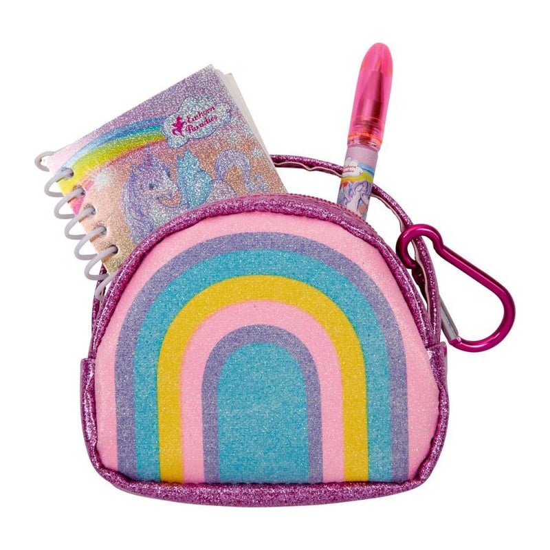BOLSITO CON LIBRETA Y BOLI UNICORN PARA