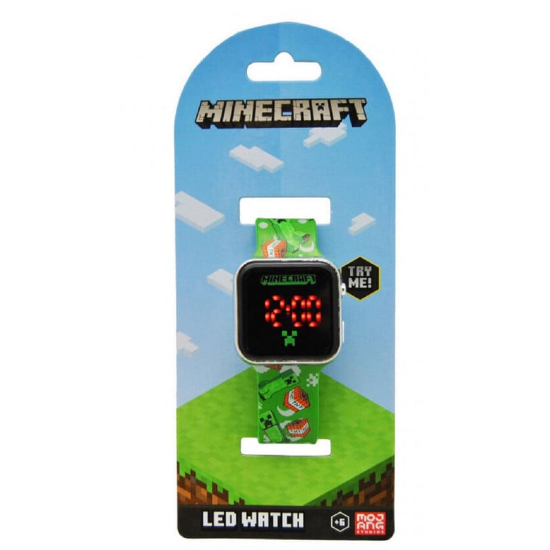 RELOJ LED MINECRAFT