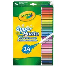 SET 24 ROTULADORES SUPER PUNTA LAVABLES