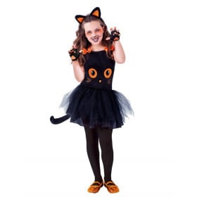 DISFRAZ GATITA NEGRA TUTUWEEN INFANTIL T.L 8-10 AÑOS