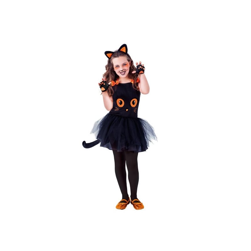 DISFRAZ GATITA NEGRA TUTUWEEN INFANTIL T.L 8-10 AÑOS