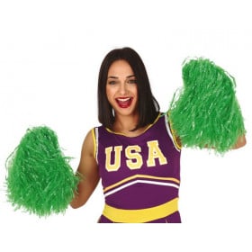 CARTON POMPONES VERDES 80 G