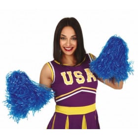 CARTON POMPONES AZULES 80 GR