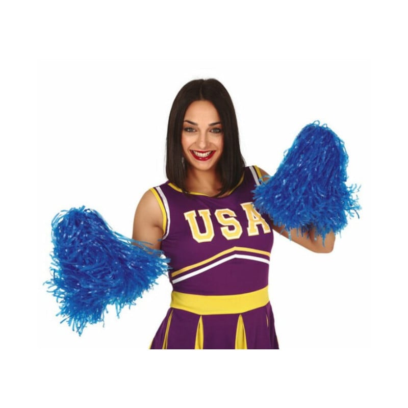 CARTON POMPONES AZULES 80 GR