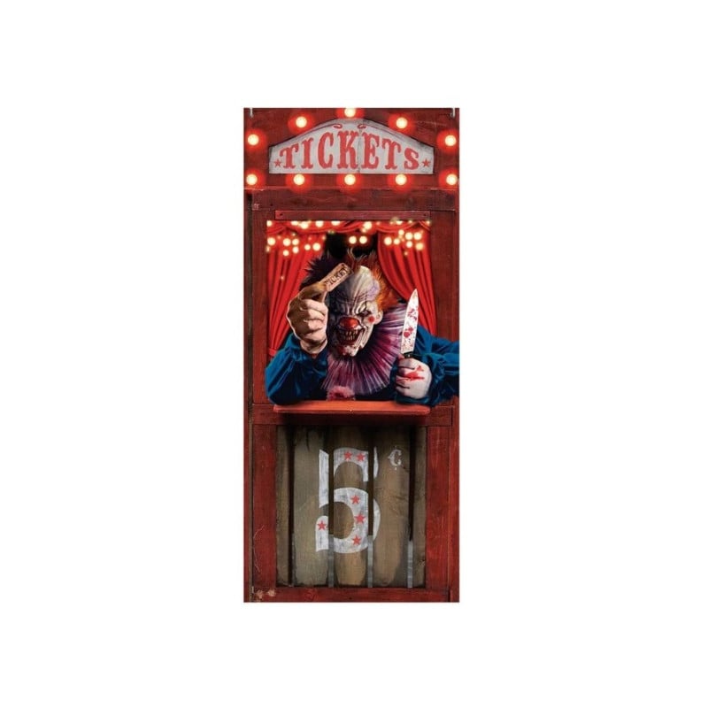 DECORACION PUERTA HORROR CIRCUS 80X180CM